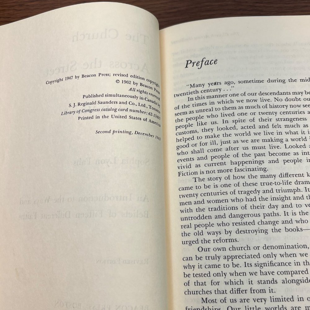 The Church Across the Street by Reginald Manwell 1962 Hardcover Sophia Fahs - Picture 7 of 10